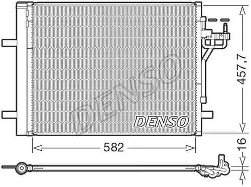 кондензатор, климатизация DENSO DCN10056