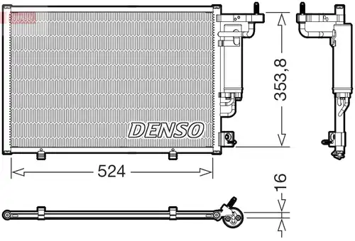 кондензатор, климатизация DENSO DCN10059