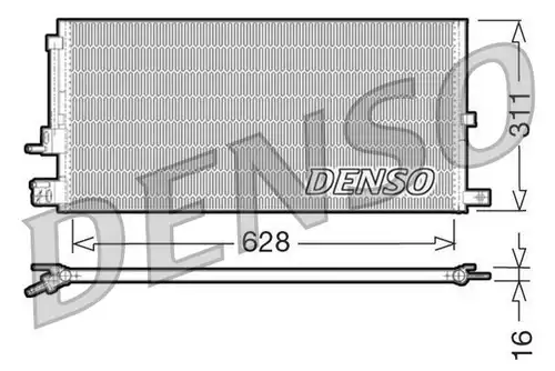 кондензатор, климатизация DENSO DCN11007