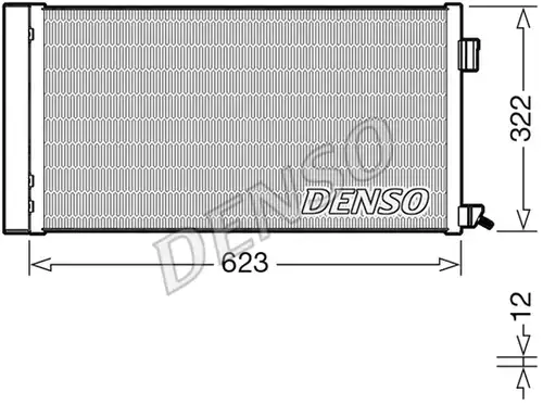 кондензатор, климатизация DENSO DCN11010