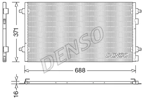 кондензатор, климатизация DENSO DCN13004