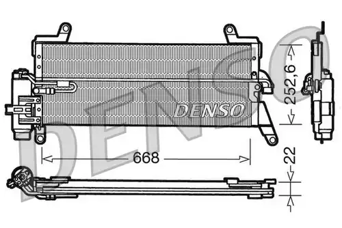 кондензатор, климатизация DENSO DCN13010
