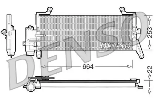 кондензатор, климатизация DENSO DCN13011