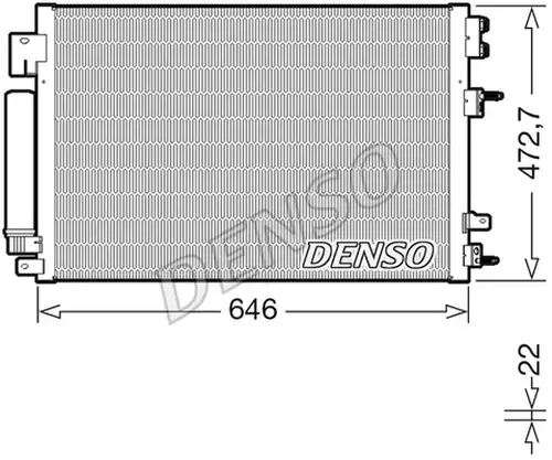 кондензатор, климатизация DENSO DCN13021