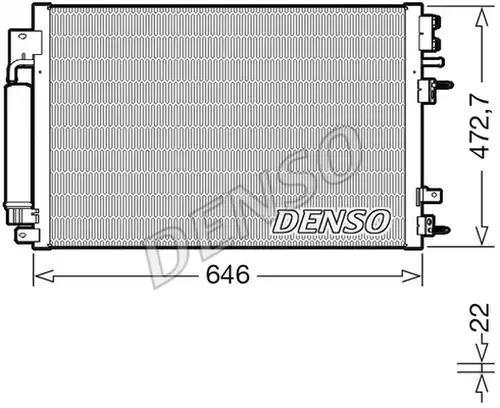 кондензатор, климатизация DENSO DCN13022