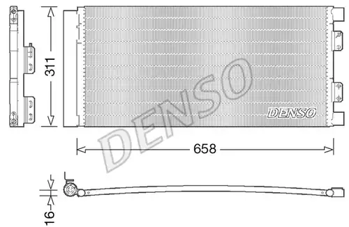 кондензатор, климатизация DENSO DCN14002