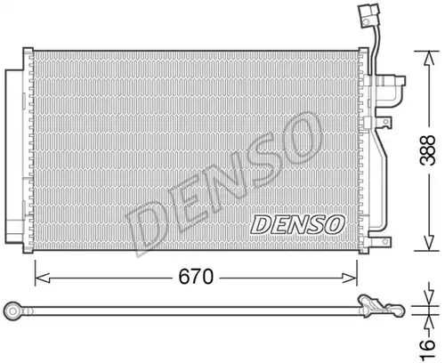 кондензатор, климатизация DENSO DCN15002