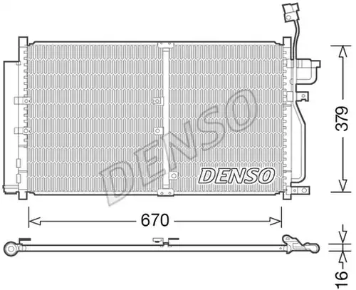 кондензатор, климатизация DENSO DCN15003