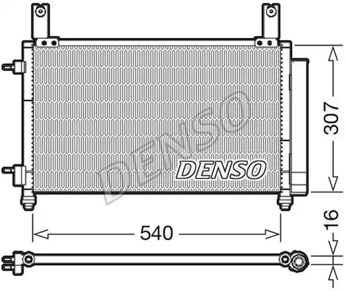 кондензатор, климатизация DENSO DCN15004