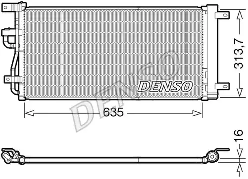 кондензатор, климатизация DENSO DCN15007