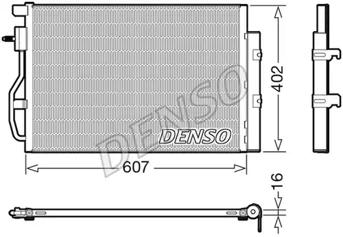 кондензатор, климатизация DENSO DCN15008