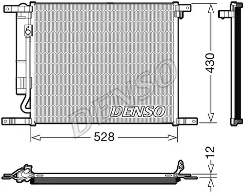 кондензатор, климатизация DENSO DCN15009