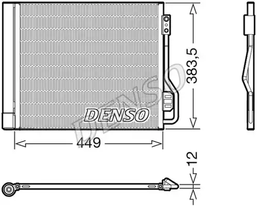 кондензатор, климатизация DENSO DCN16002