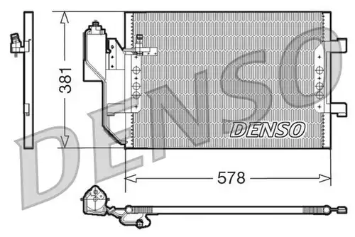 кондензатор, климатизация DENSO DCN17002