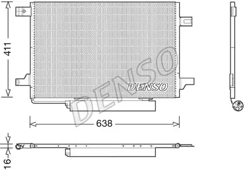 кондензатор, климатизация DENSO DCN17004