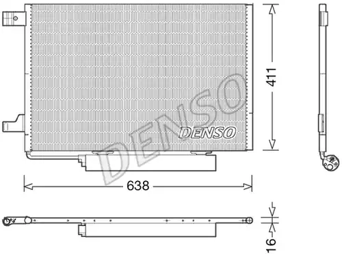 кондензатор, климатизация DENSO DCN17006