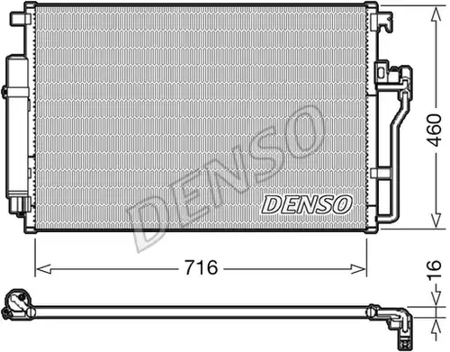 кондензатор, климатизация DENSO DCN17008