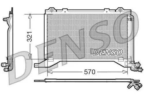 кондензатор, климатизация DENSO DCN17019