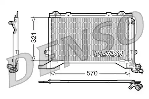 кондензатор, климатизация DENSO DCN17020