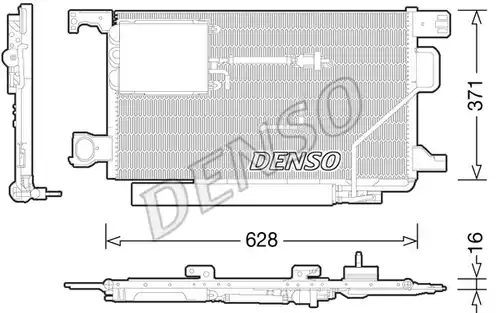 кондензатор, климатизация DENSO DCN17024