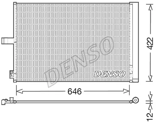 кондензатор, климатизация DENSO DCN17027