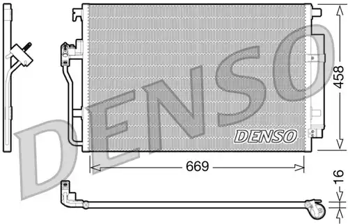 кондензатор, климатизация DENSO DCN17056