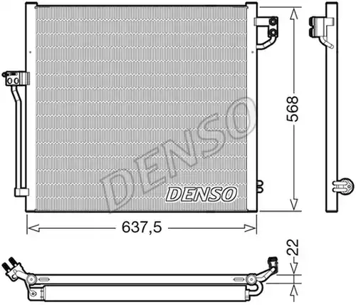 кондензатор, климатизация DENSO DCN17058