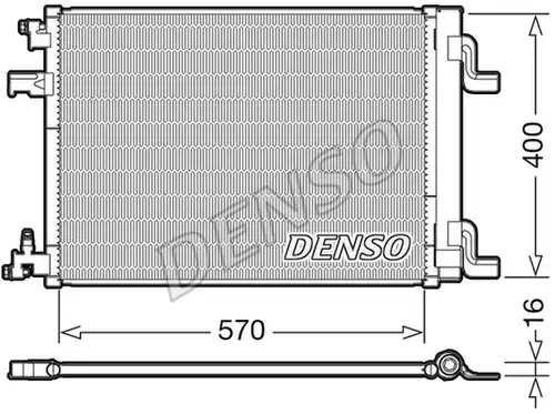кондензатор, климатизация DENSO DCN20001
