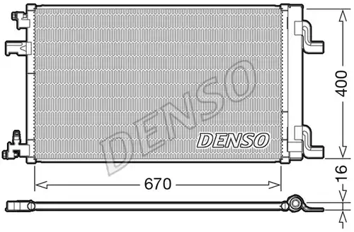 кондензатор, климатизация DENSO DCN20002
