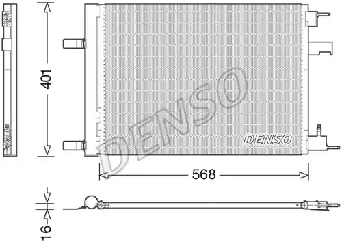 кондензатор, климатизация DENSO DCN20008