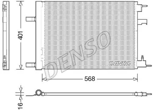 кондензатор, климатизация DENSO DCN20014