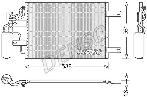 кондензатор, климатизация DENSO DCN20025