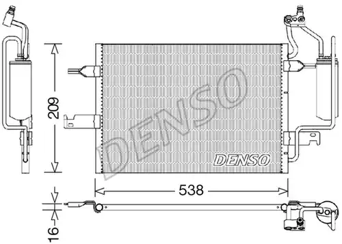 кондензатор, климатизация DENSO DCN20026