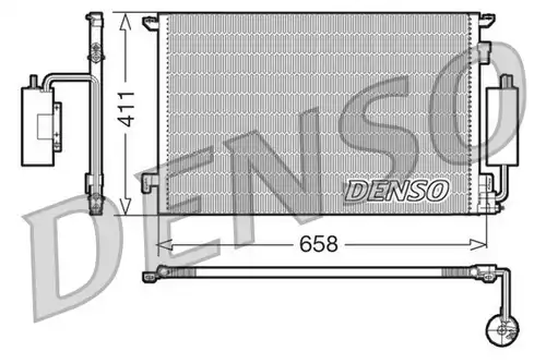 кондензатор, климатизация DENSO DCN20034