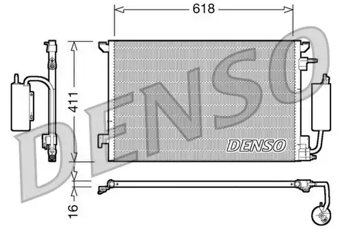 кондензатор, климатизация DENSO DCN20035