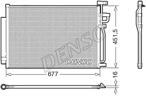 кондензатор, климатизация DENSO DCN20040