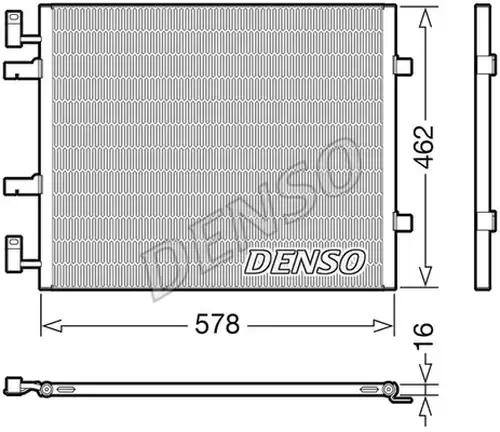 кондензатор, климатизация DENSO DCN20041
