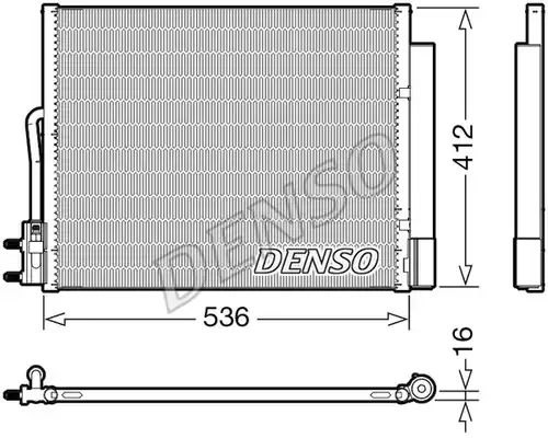 кондензатор, климатизация DENSO DCN20043