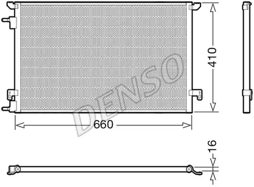 кондензатор, климатизация DENSO DCN20045