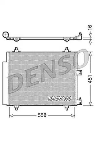 кондензатор, климатизация DENSO DCN21005
