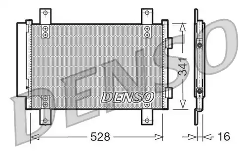 кондензатор, климатизация DENSO DCN21007