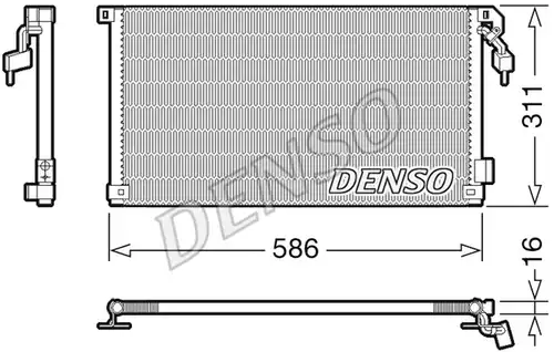 кондензатор, климатизация DENSO DCN21012
