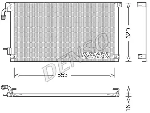 кондензатор, климатизация DENSO DCN21014