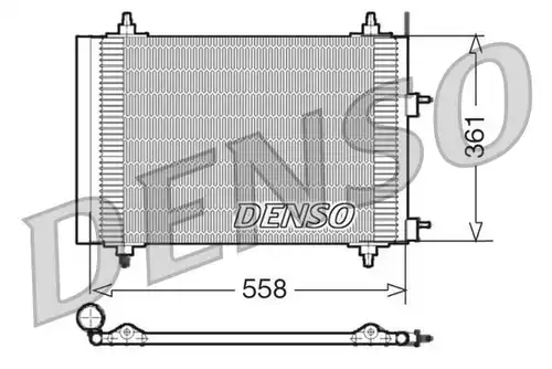 кондензатор, климатизация DENSO DCN21015