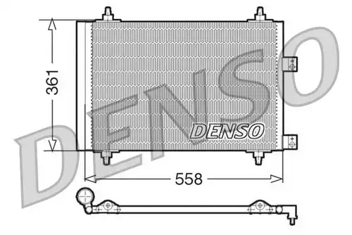 кондензатор, климатизация DENSO DCN21016