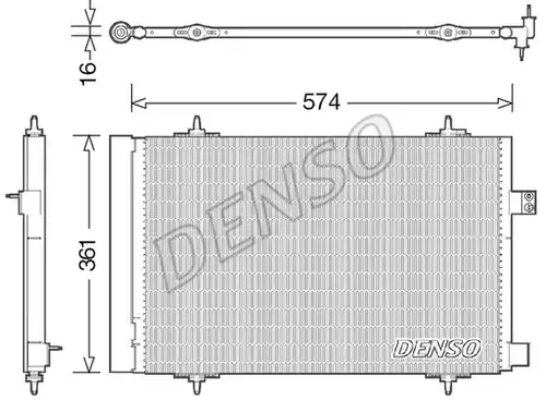 кондензатор, климатизация DENSO DCN21019