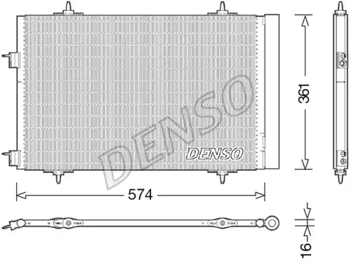 кондензатор, климатизация DENSO DCN21020