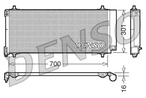 кондензатор, климатизация DENSO DCN21027