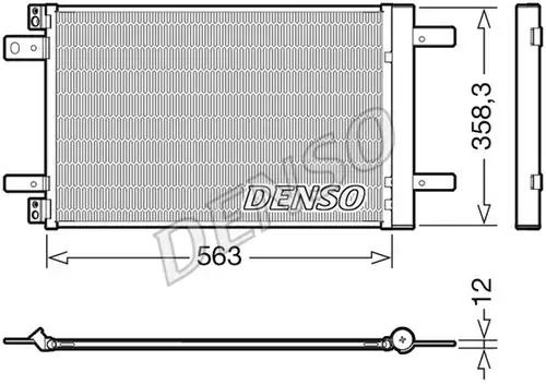кондензатор, климатизация DENSO DCN21032