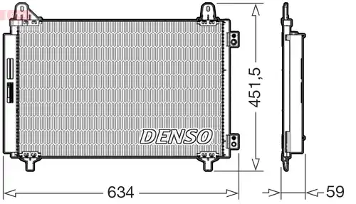 кондензатор, климатизация DENSO DCN21034